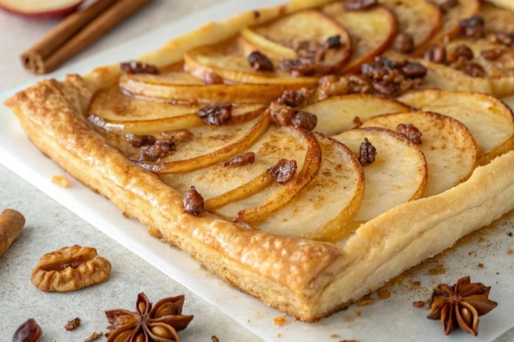 Recipe for Apple and Pecan Danish Pastry Tart