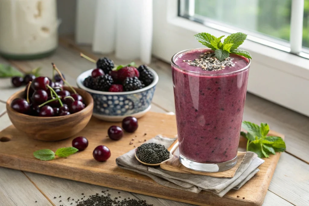 black cherry and black berry smoothie recipe