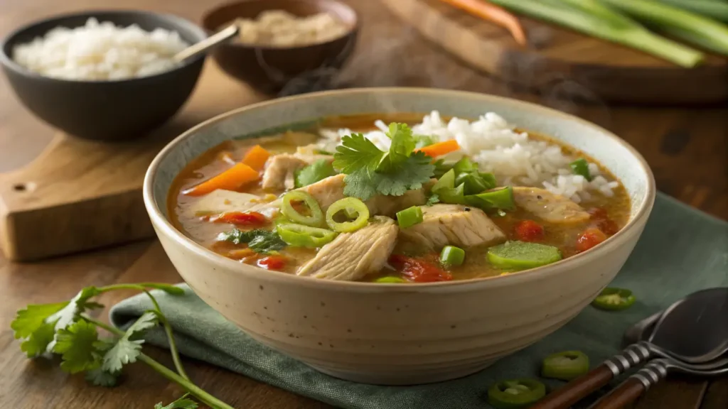 chopt spicy chicken soup recipe with rice