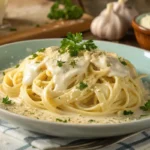 grandmas recipe garlic butter with parmesan cream cheese sauce