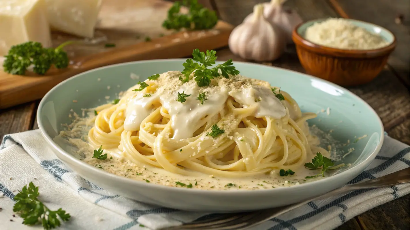 grandmas recipe garlic butter with parmesan cream cheese sauce