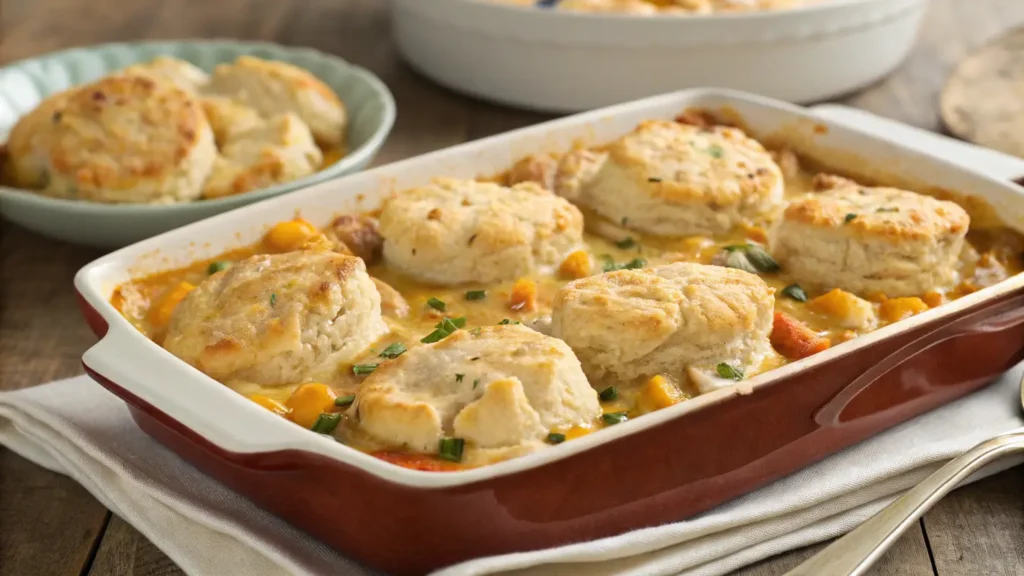 Chicken Cobbler Recipe With Cheddar Bay Biscuits