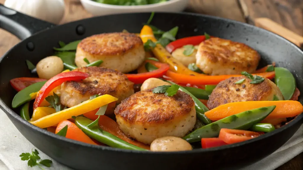 Fishcakes And Scallops Stir Fry Recipe