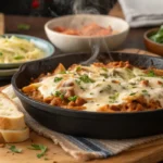 one-skillet cheesy ground chicken pasta recipe