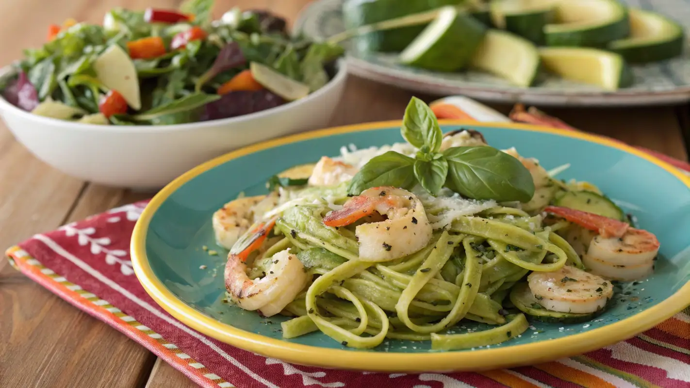 pesto langostino zucchini and pasta recipes