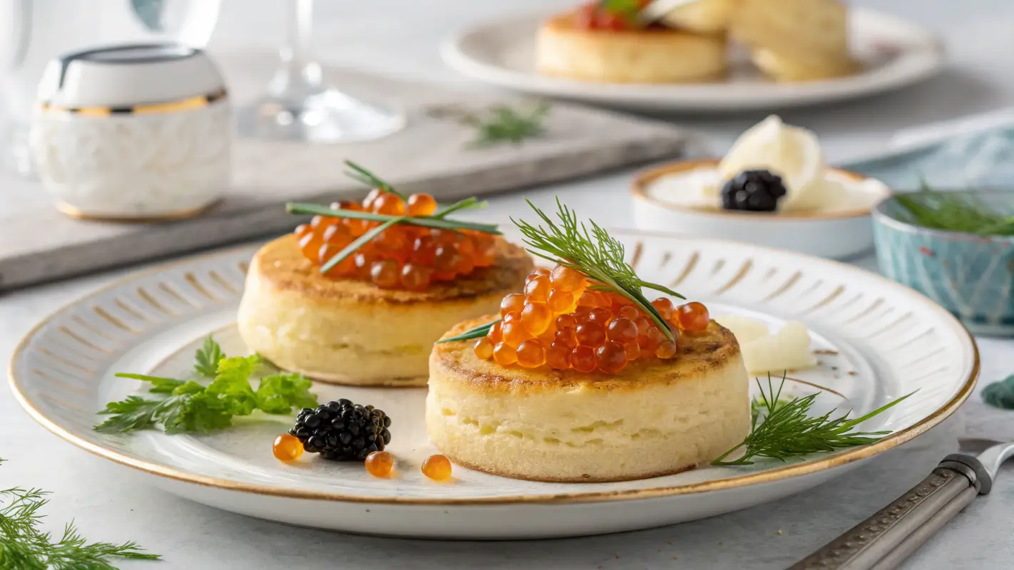 recipe crumpets with caviar