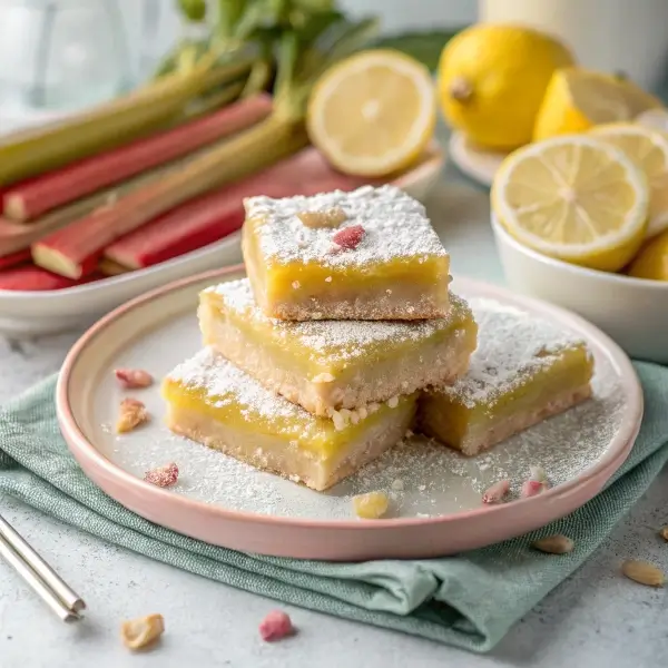 Rhubarb Lemon Bars Recipe