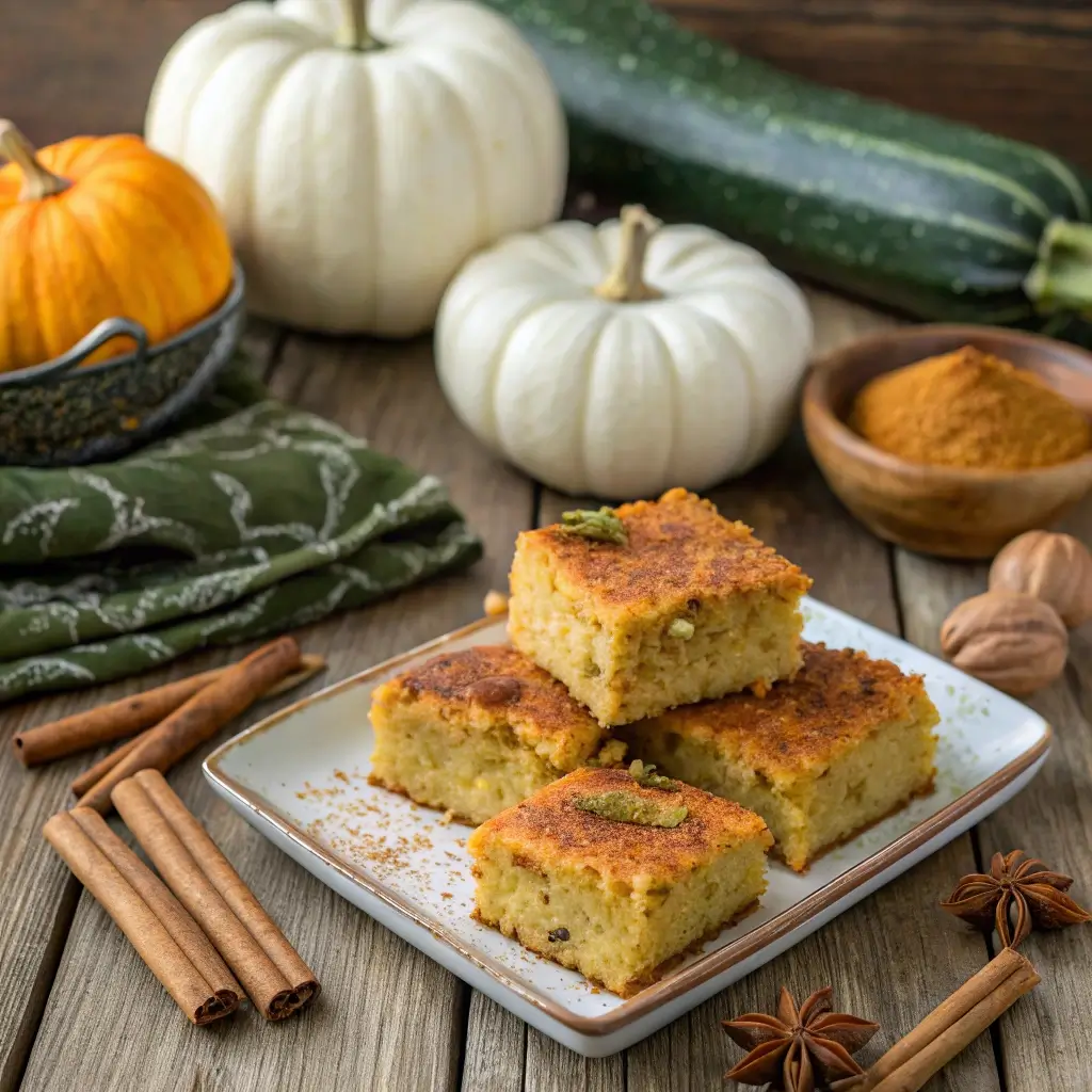 Fall Zucchini Dessert Bars