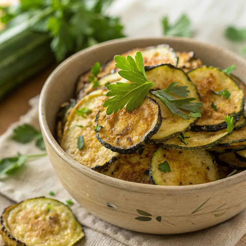 Oven Baked Zucchini Chips