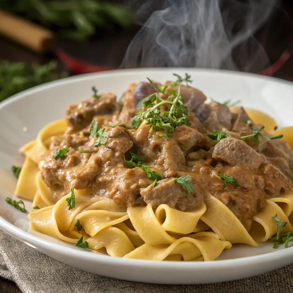 Creamy Beef Stroganoff (Kid-Friendly)