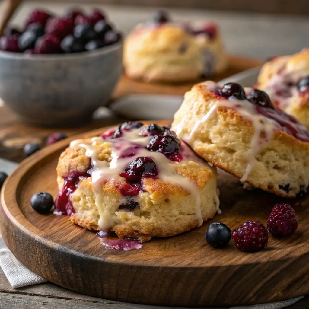 Huckleberry Scones (Buttery & Bursting with Berries)