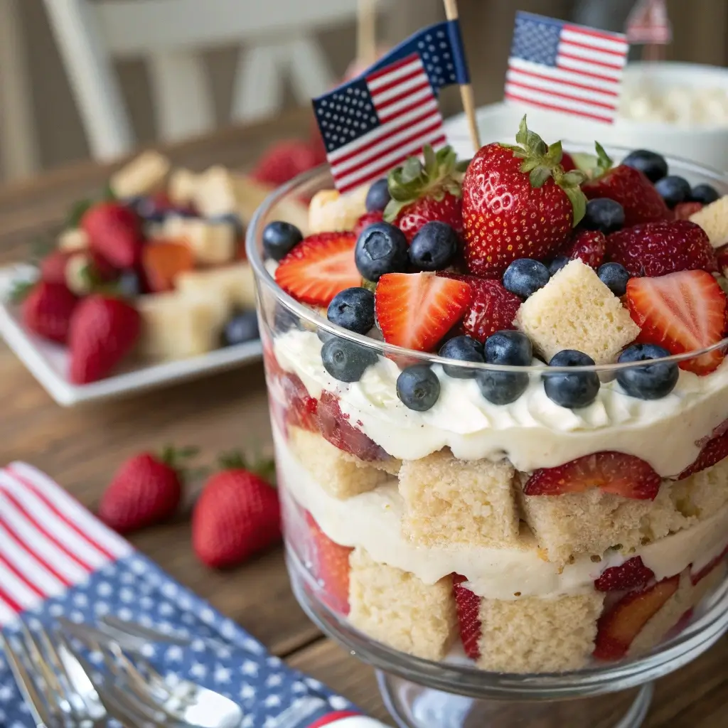 5-Minute Patriotic Berry Trifle – The Easiest Labor Day Dessert!
