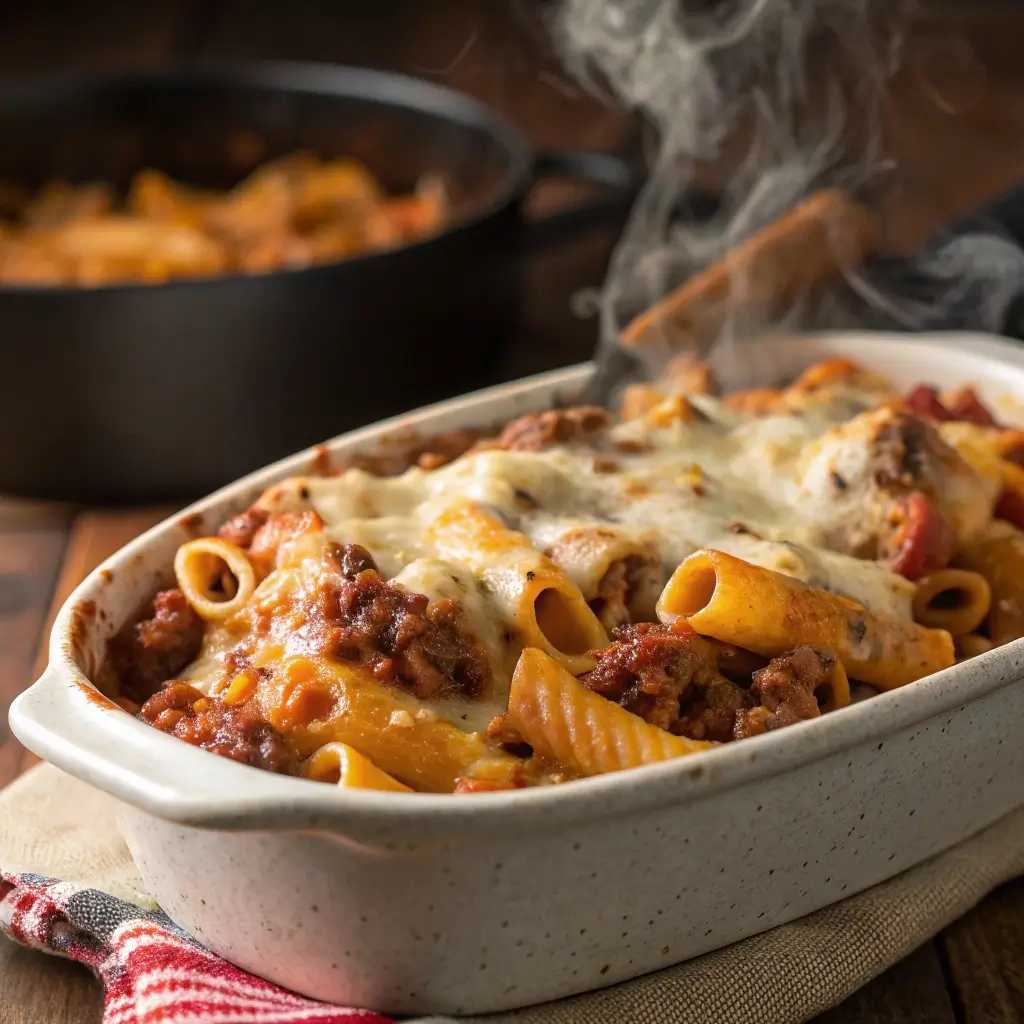 Cheesy Ground Beef Pasta Bake