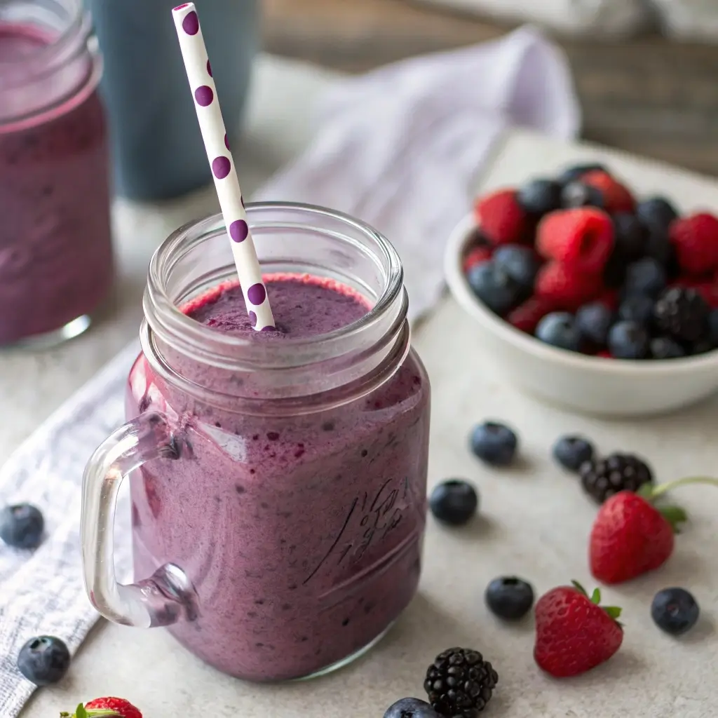 Healthy Huckleberry Smoothie (Dairy-Free Option!)