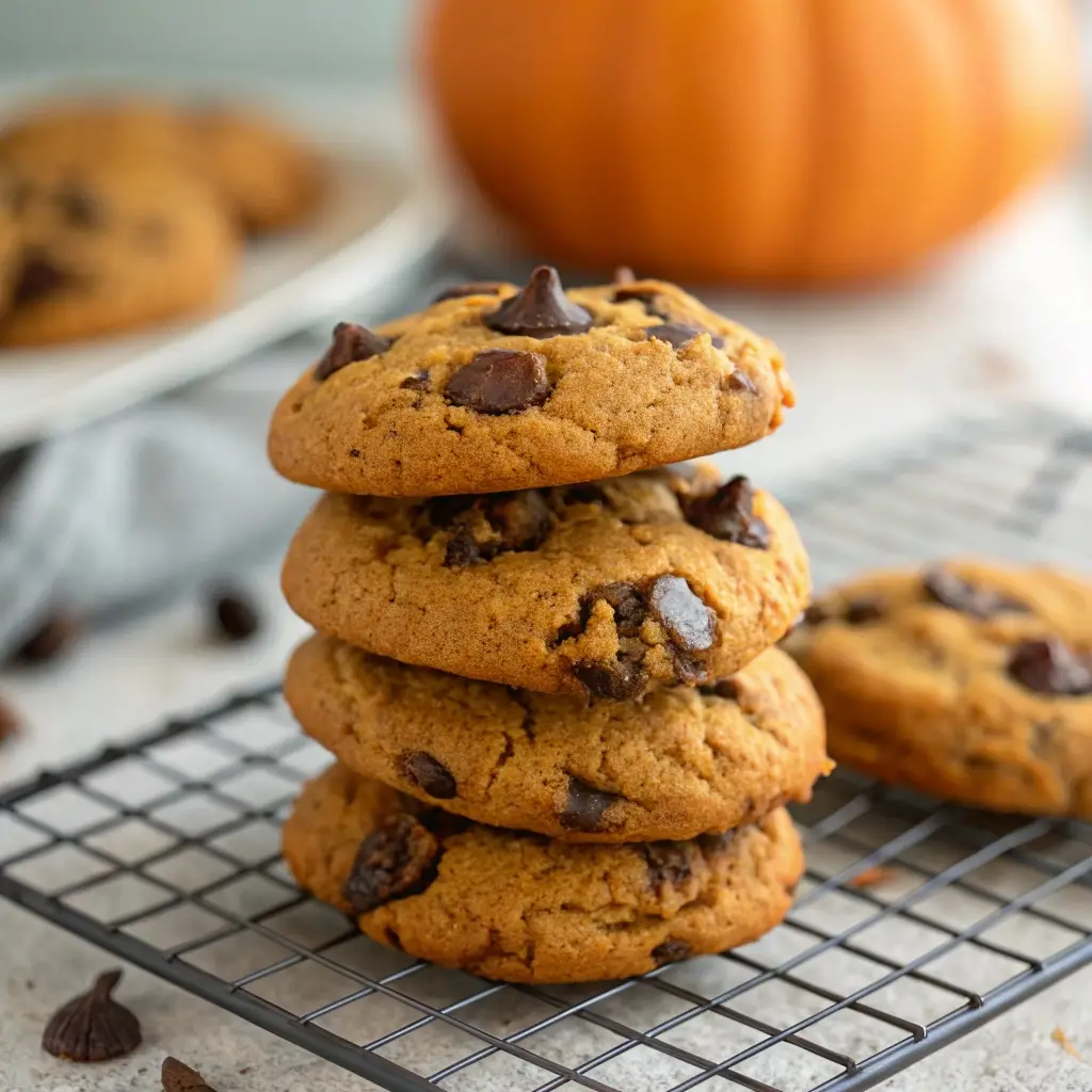 Pumpkin Chocolate Chip Cookies (Soft & Chewy!)
