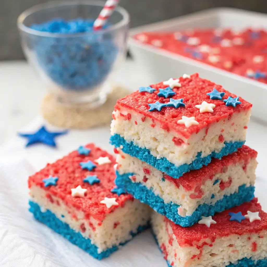 Firecracker Rice Krispie Treats