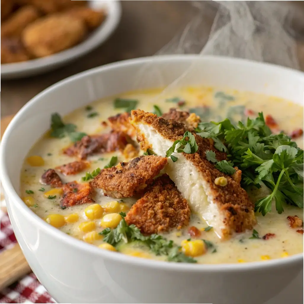Crockpot Corn Chowder with Chicken