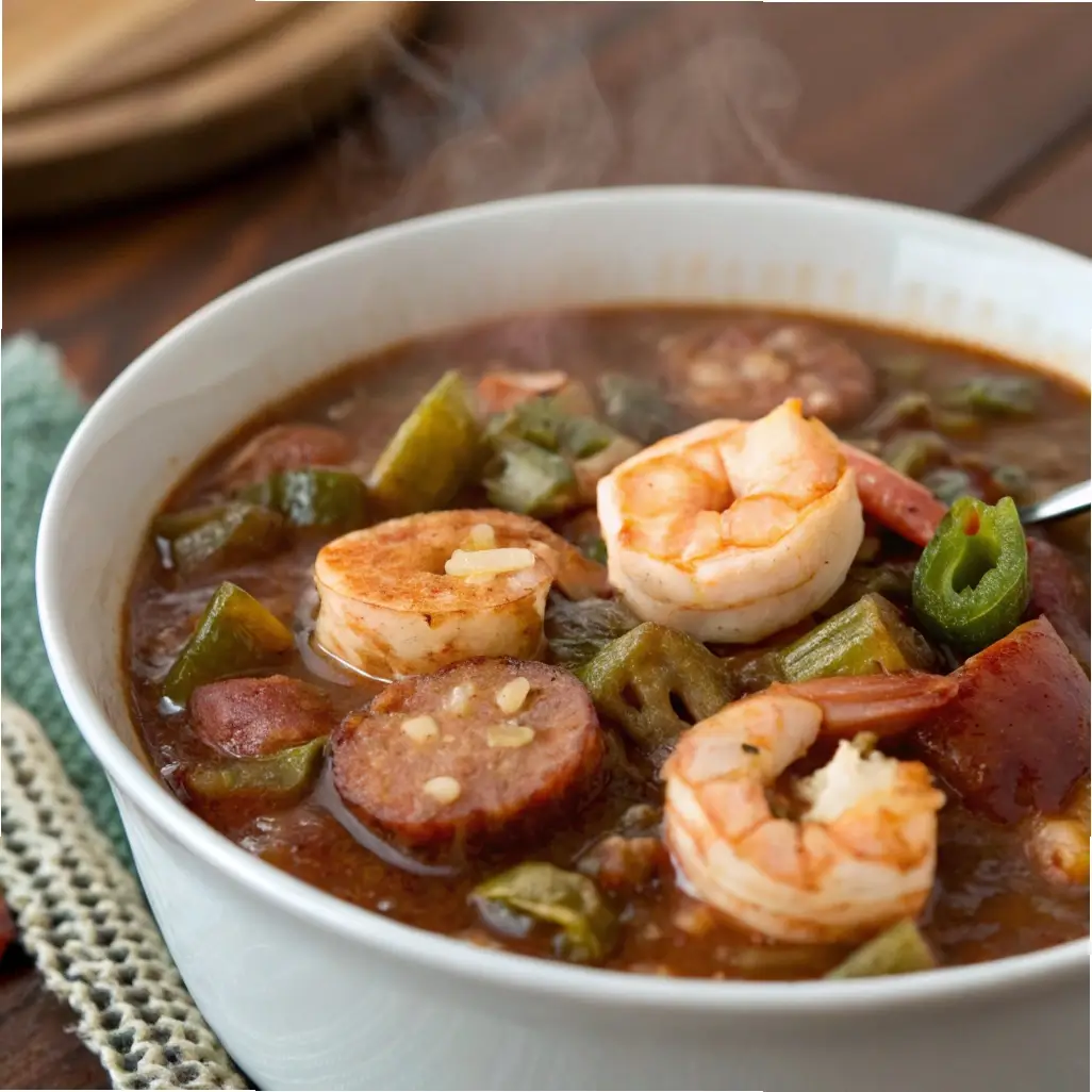 Crockpot Gumbo with Sausage and Shrimp