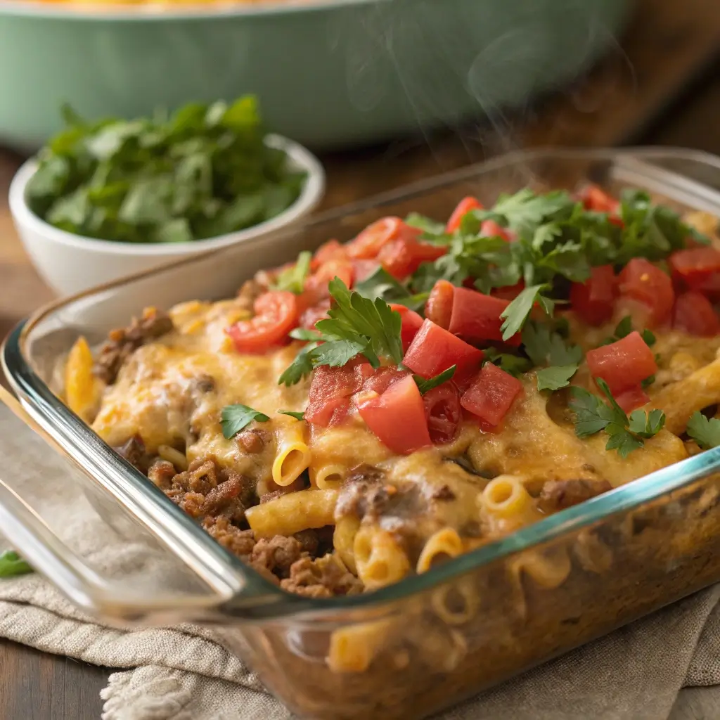 Family-Size Taco Pasta Casserole