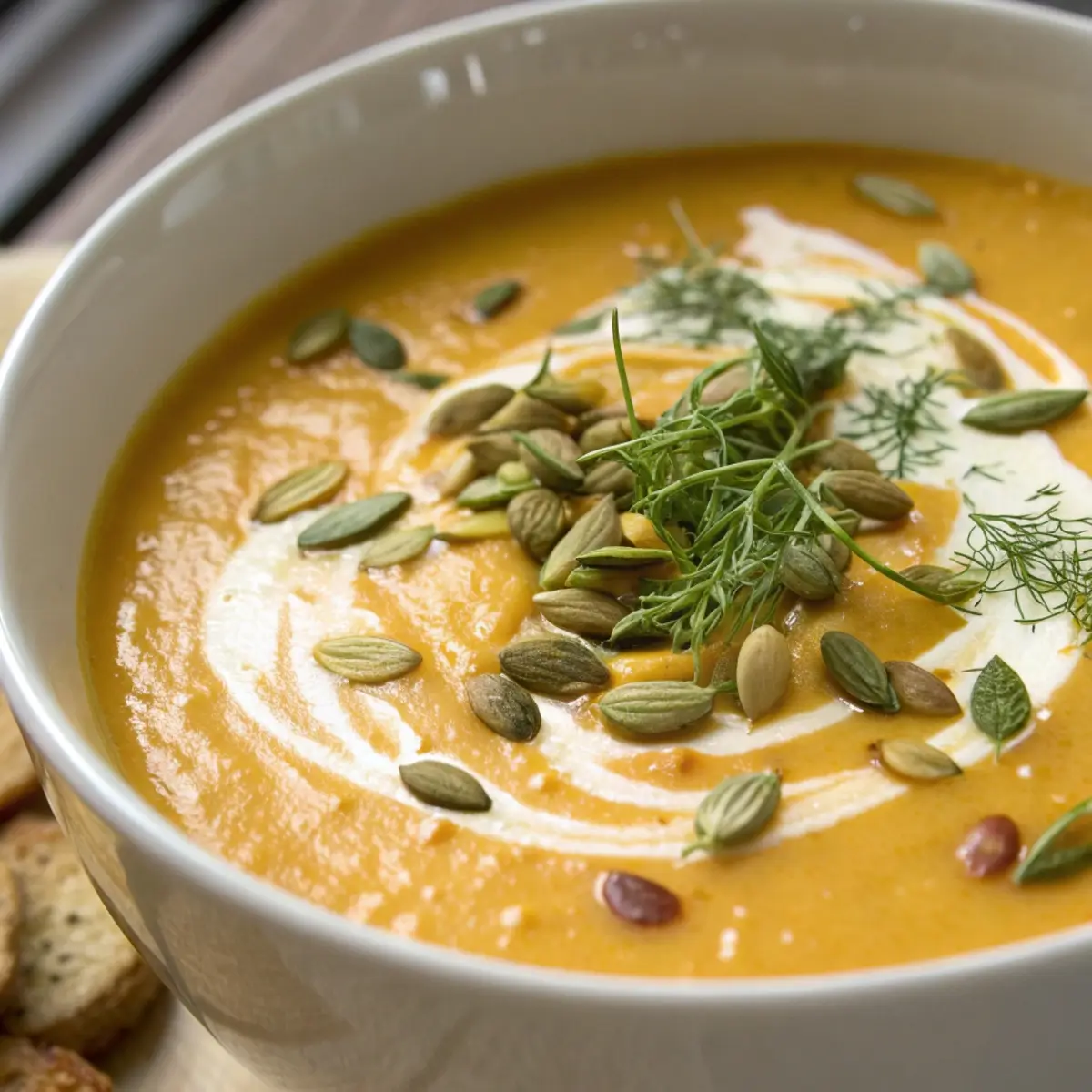 Creamy Pumpkin Soup with Coconut Milk