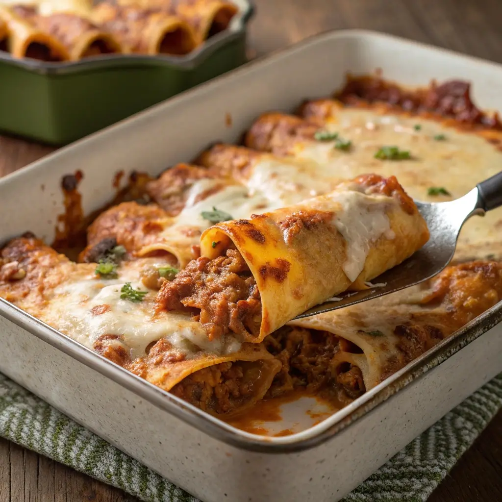 Family‑Style Beef Enchilada Casserole