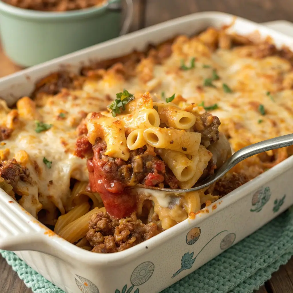 Easy Sloppy Joe Pasta Bake