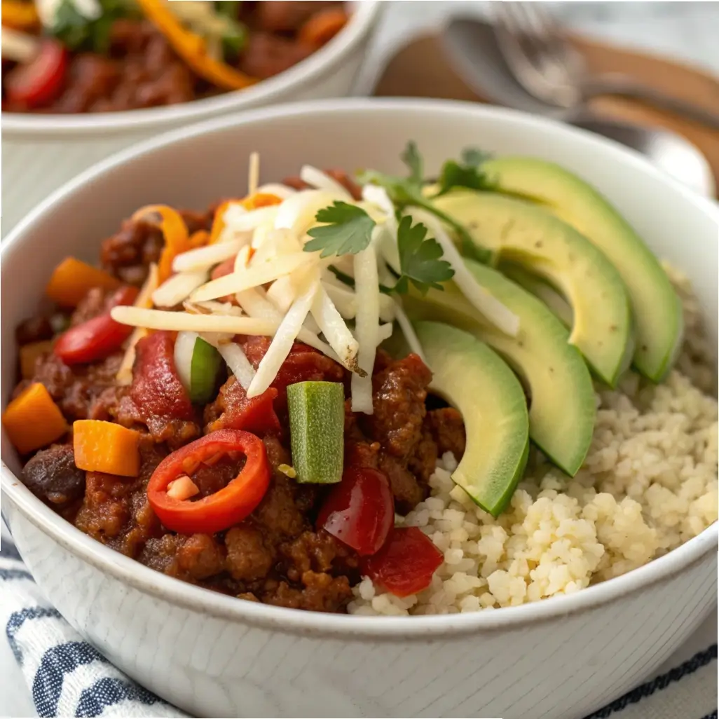 Cauliflower Chili (Low Carb & Keto Friendly)