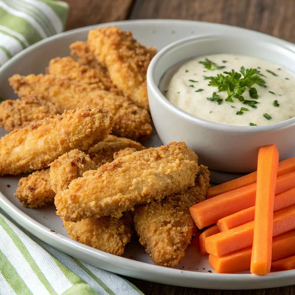 Crispy Chicken Tenders with Ranch Dip