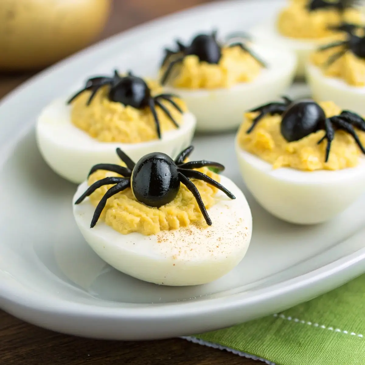 Spider Deviled Eggs (Creepy Appetizer Idea)