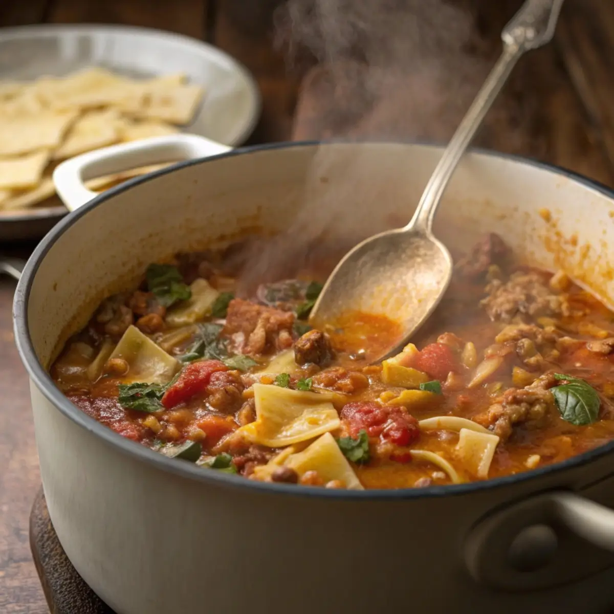 One-Pot Lasagna Soup