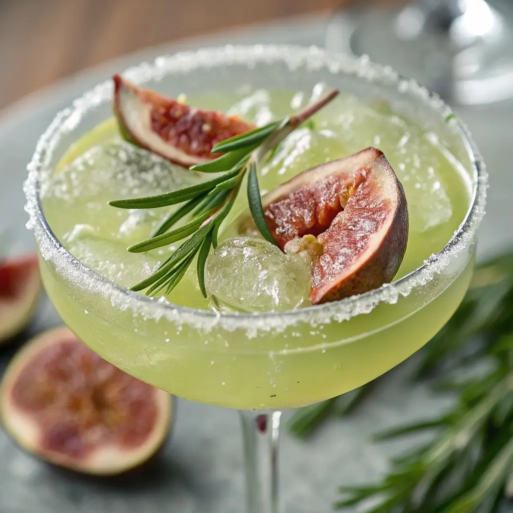 Fig Margarita with Rosemary