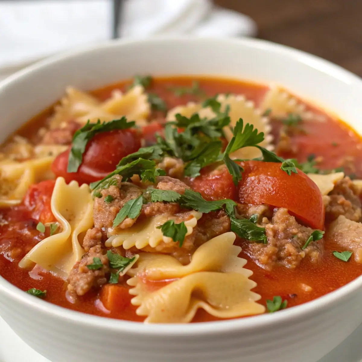 Low Fat Lasagna Soup