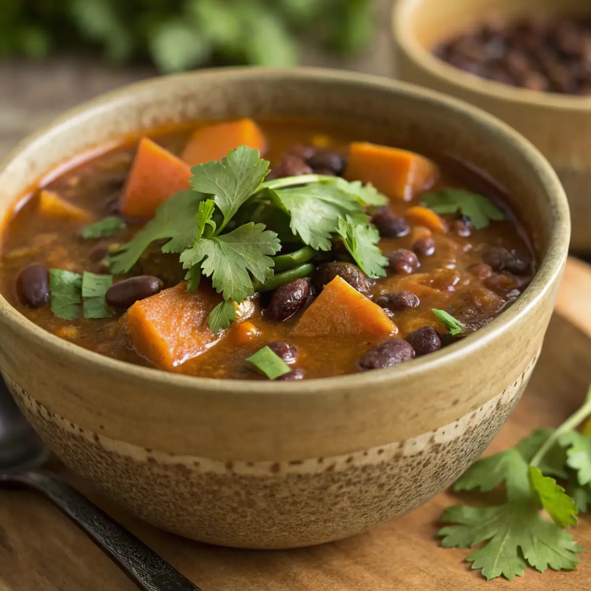 Fall Sweet Potato and Black Bean Soup (Vegan Comfort Food)