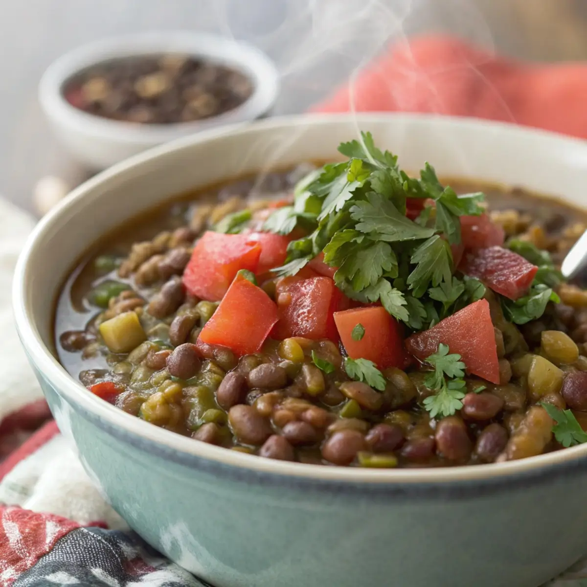 Chili Recipe with Green Lentils