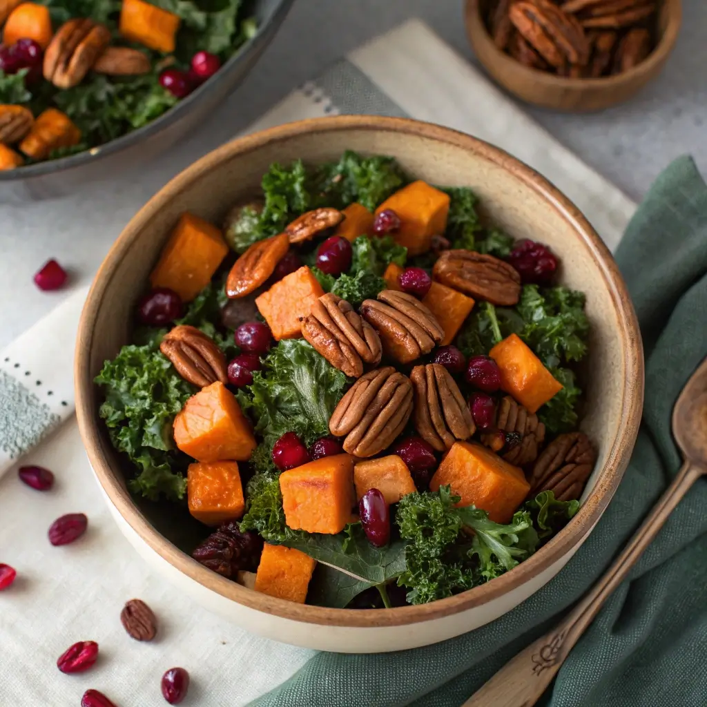 Roasted Sweet Potato & Kale Fall Salad