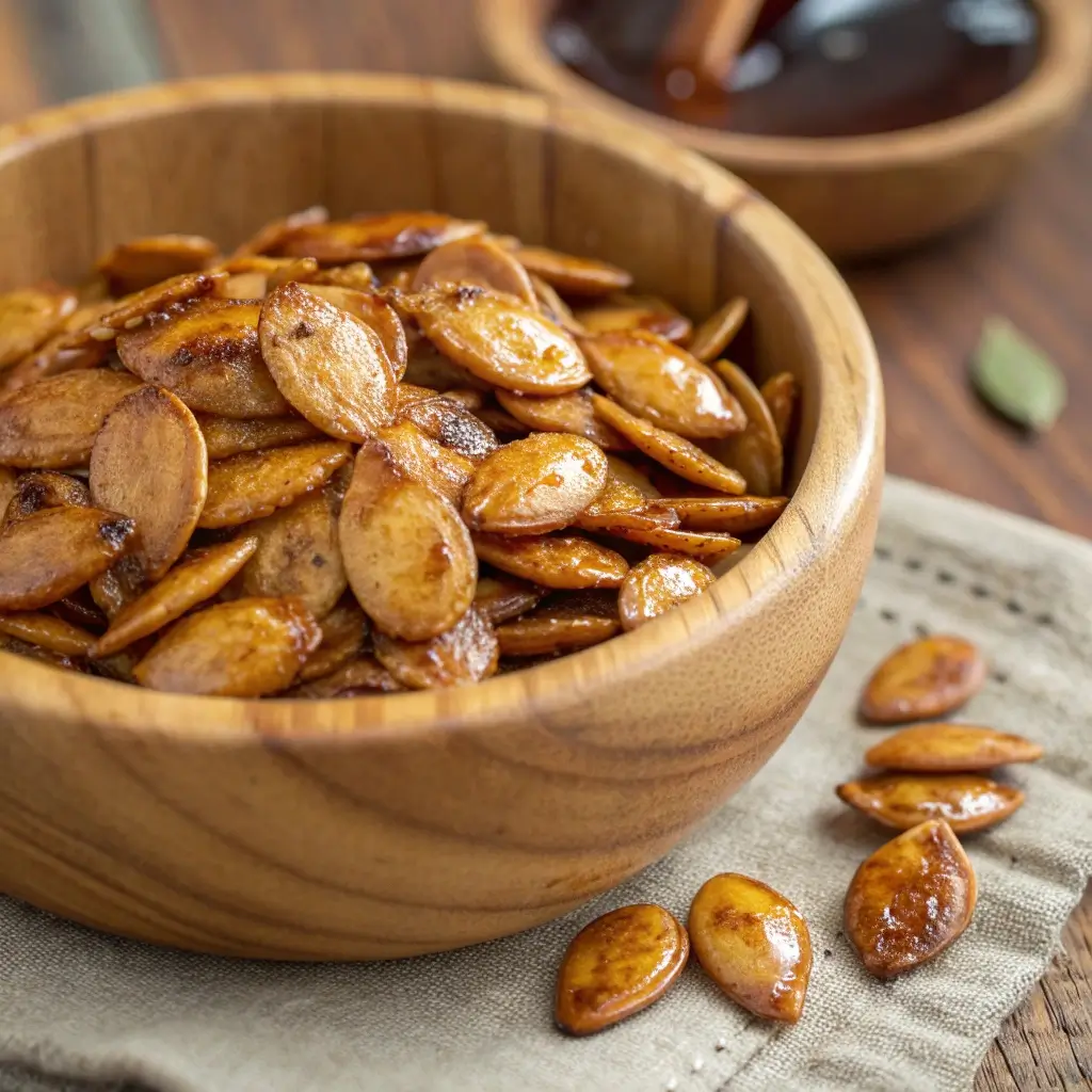 Pumpkin Seeds with Maple Glaze (Autumn Treat)