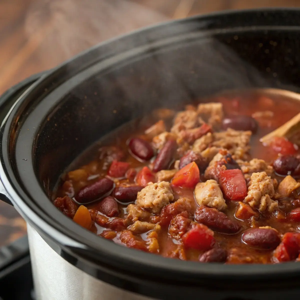 Slow Cooker Turkey & Bean Chili