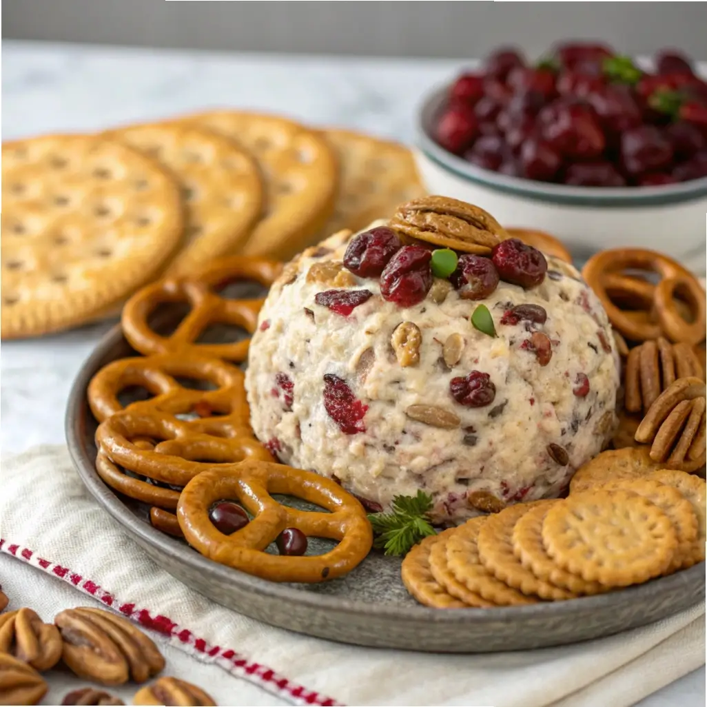 Make-Ahead Cranberry Pecan Cheese Ball