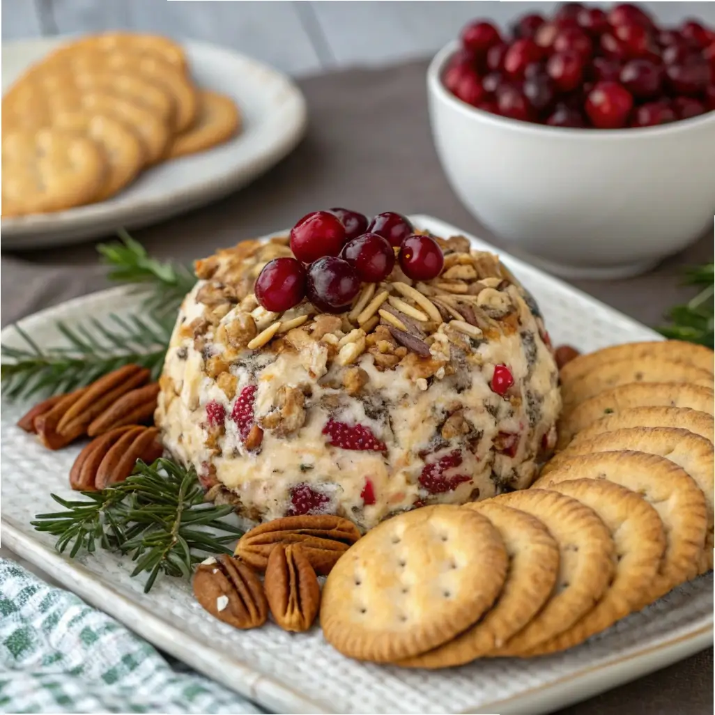 Holiday Cranberry Pecan Cheese Ball Recipe