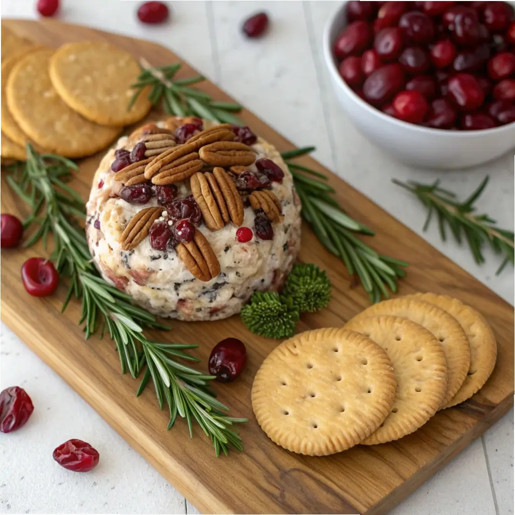 Cranberry Pecan Cheese Ball Presentation Ideas