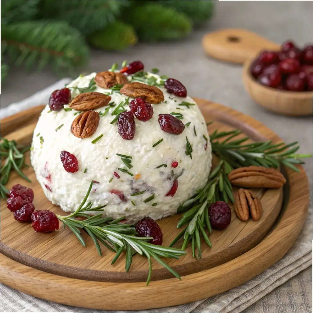 Cranberry Pecan Cheese Ball with Goat Cheese