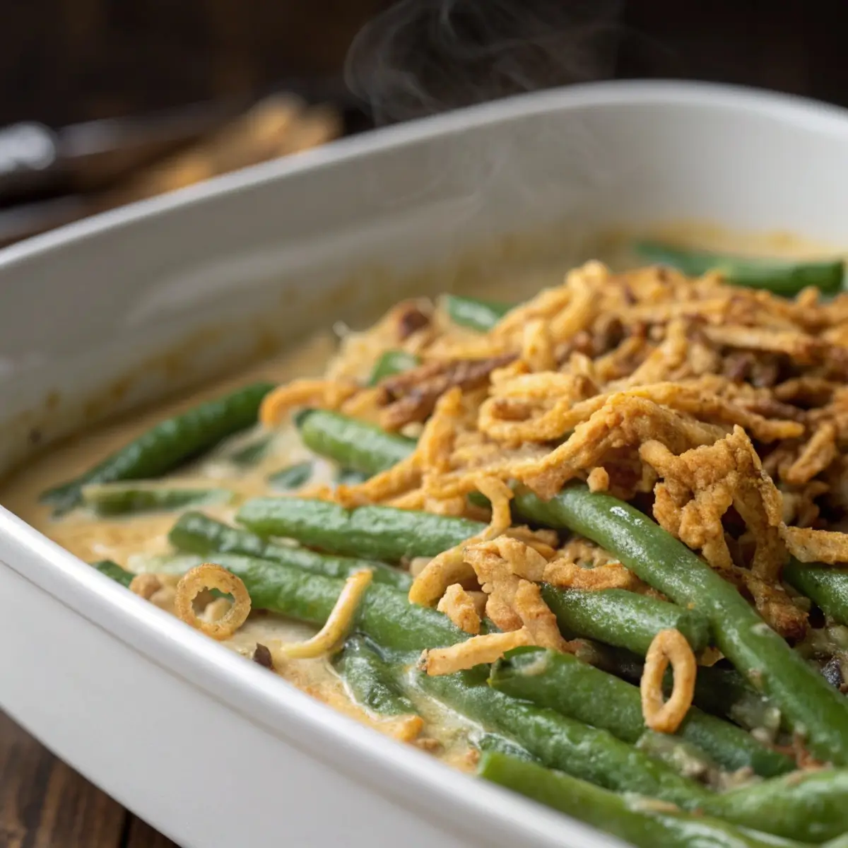 Green Bean Casserole with Fresh Beans