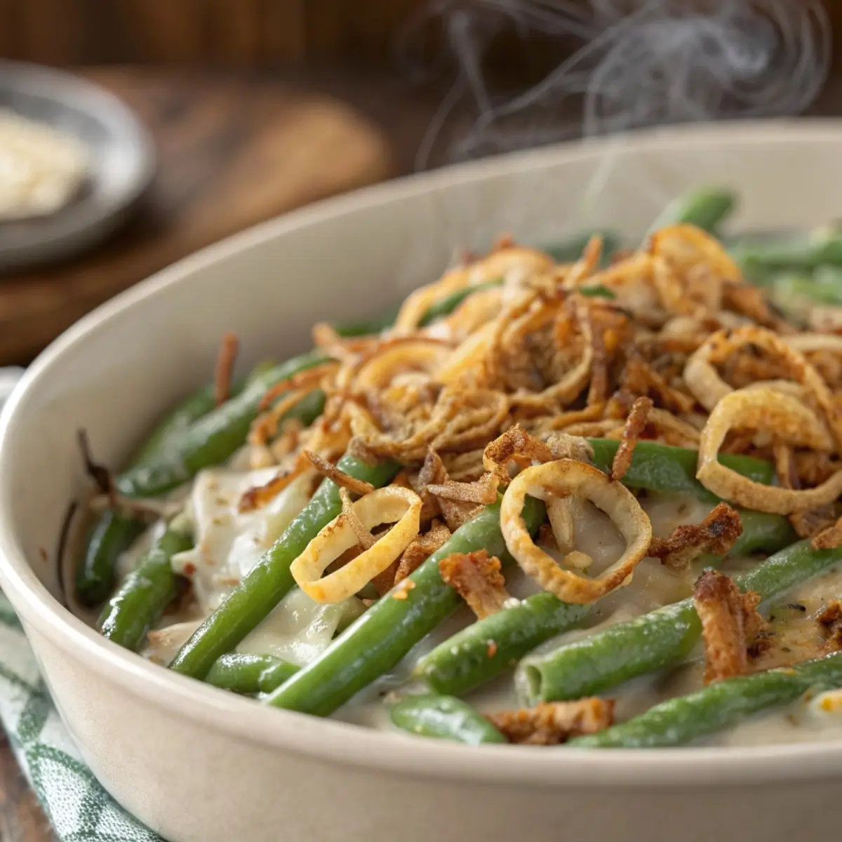 Green Bean Casserole with Roasted Garlic