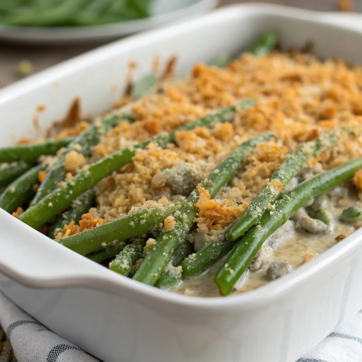 Green Bean Casserole with Crunchy Panko Topping