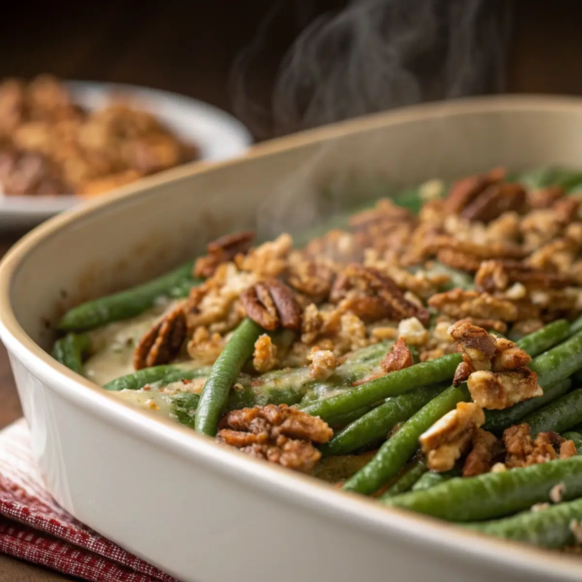 Holiday Twist Green Bean Casserole with Pecans & Walnuts