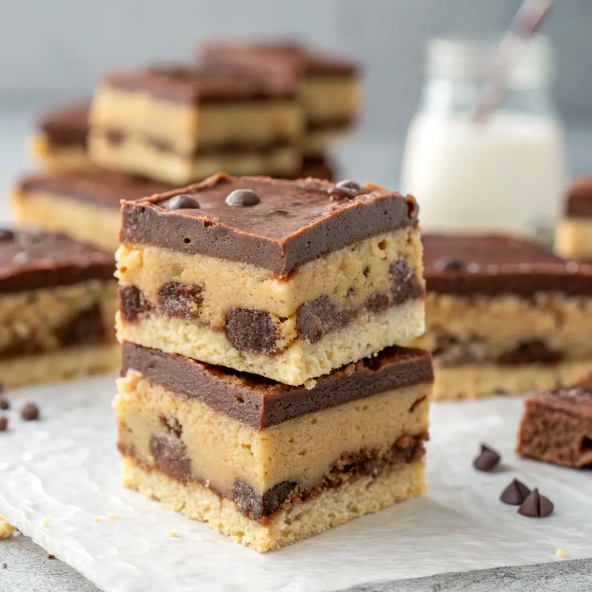 Sugar Cookie Fudge Layered Bars