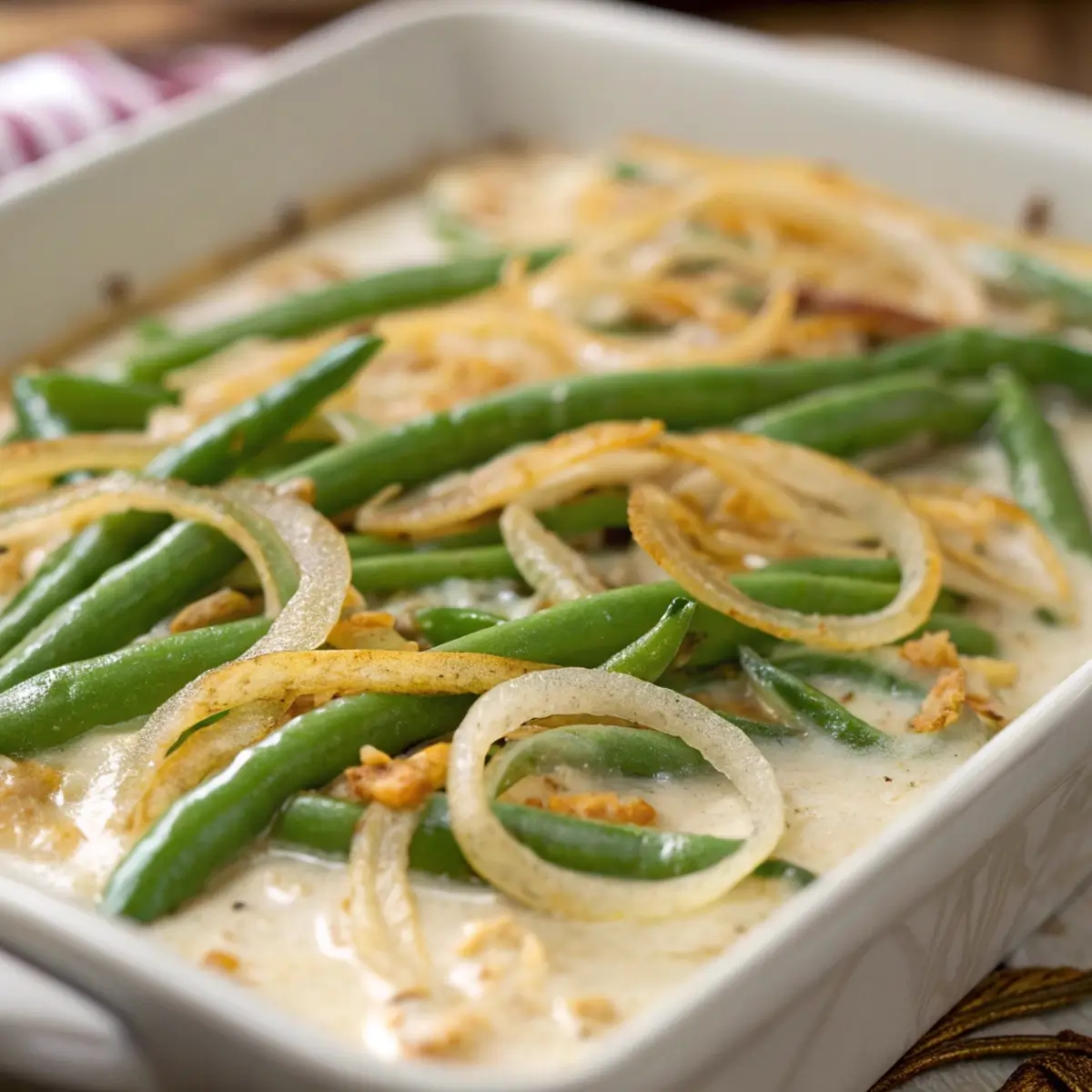 Healthy Green Bean Casserole (Lightened-Up Version)