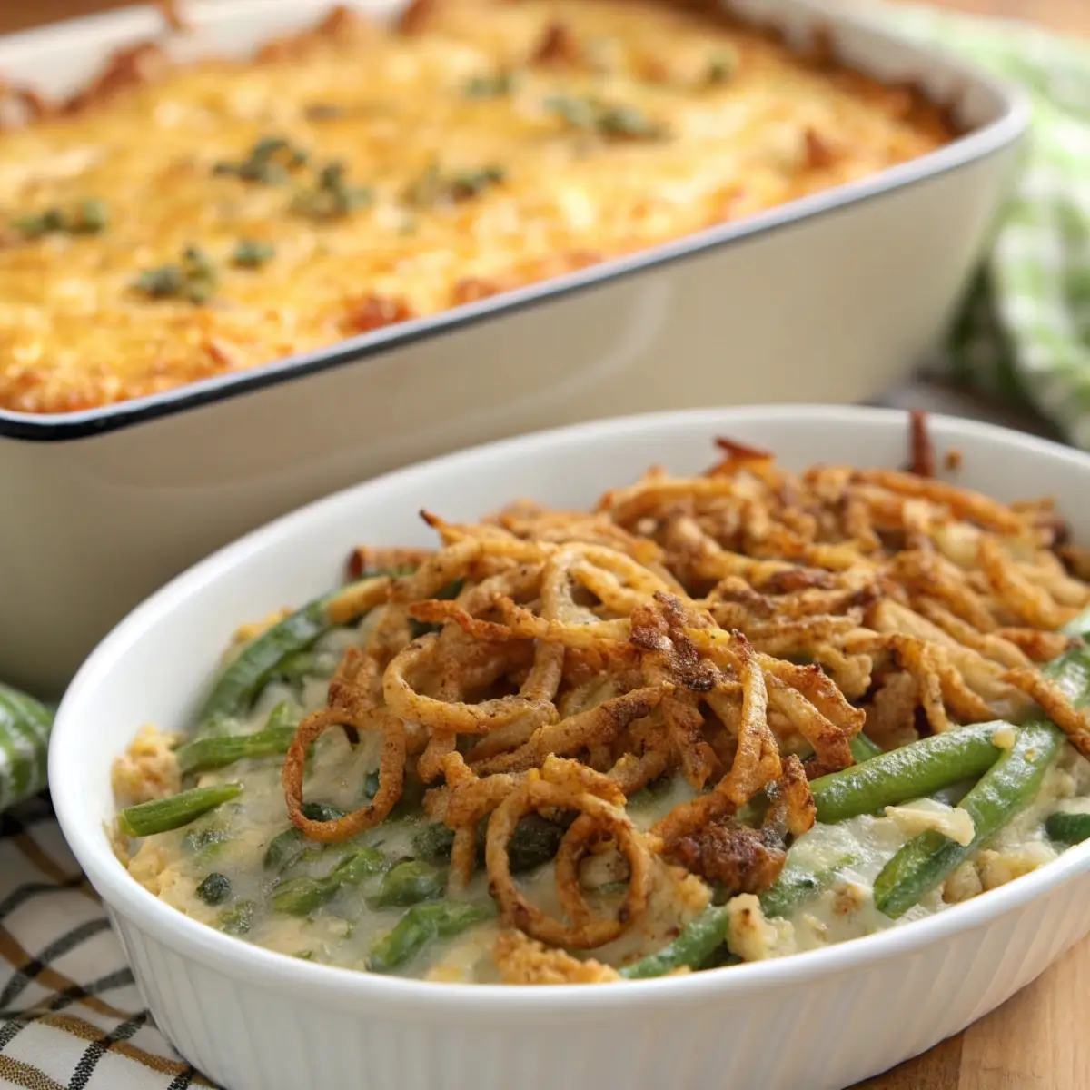 Green Bean Casserole vs Green Bean Gratin Comparison