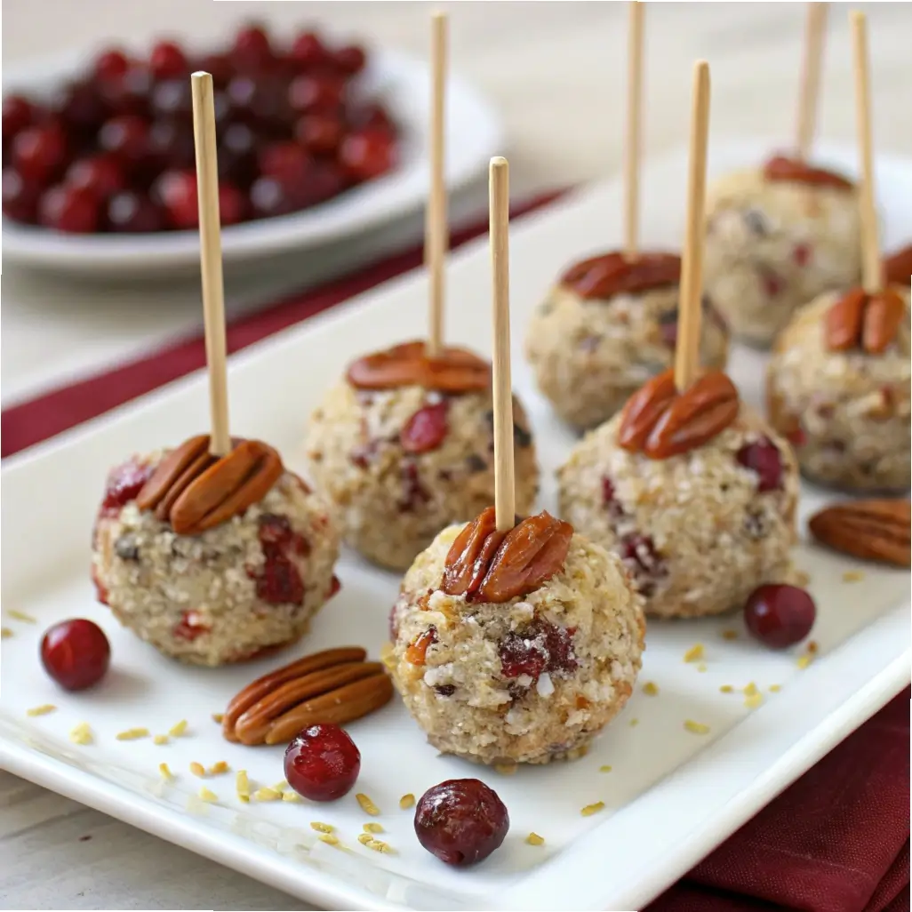 Mini Cranberry Pecan Cheese Balls