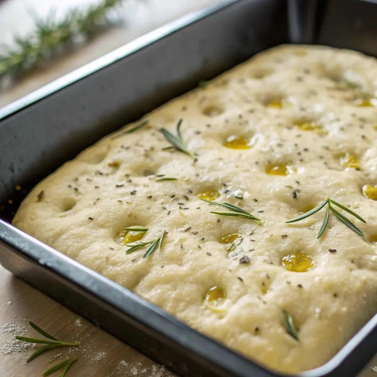 Overnight Sourdough Focaccia (Cold Rise)